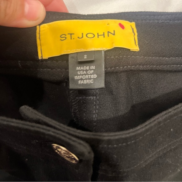 St. John Collection Women's Size 2 Stretch Straight Leg Black - Picture 10 of 11